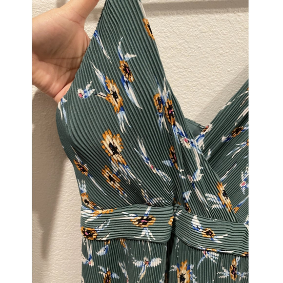 ASTR THE LABEL Teal Multi Floral Sleeveless Jumpsuit - Picture 6 of 9